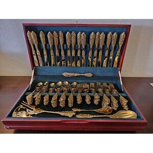 F.B Rogers Elegant Gold Flatware Set